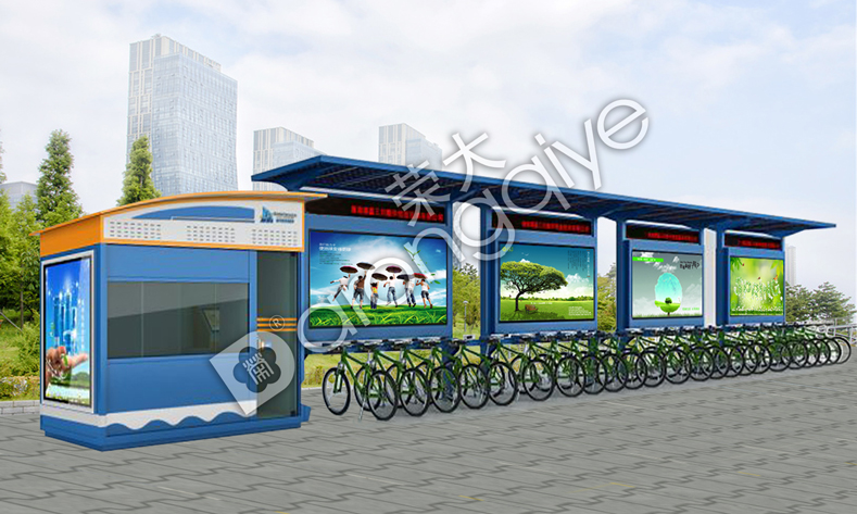 江蘇公共自行車棚效果圖